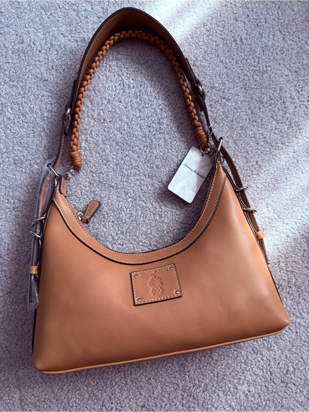 Tommy Bahama Debossed Logo Hobo Bag